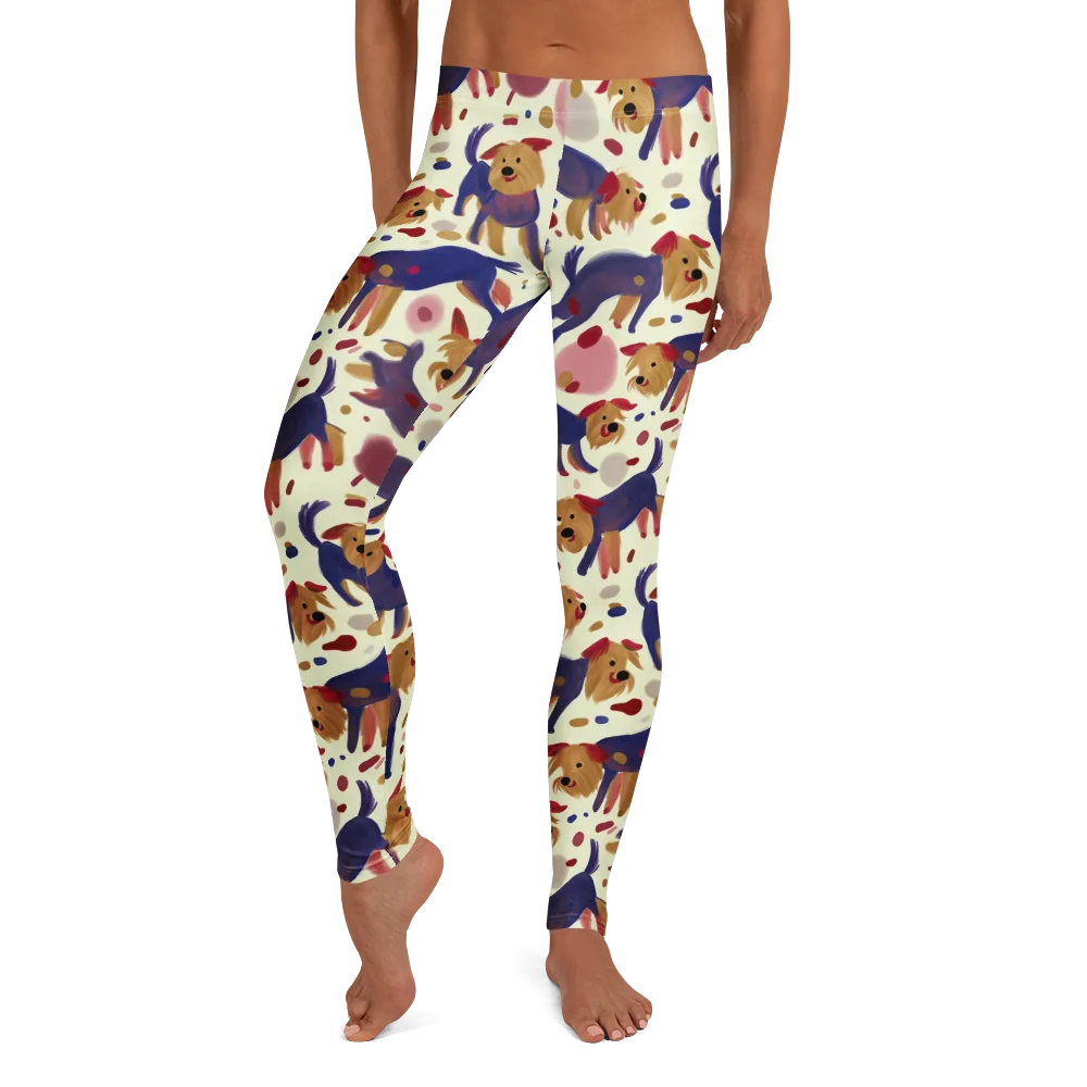 Terrier Confetti on Leggings — Front