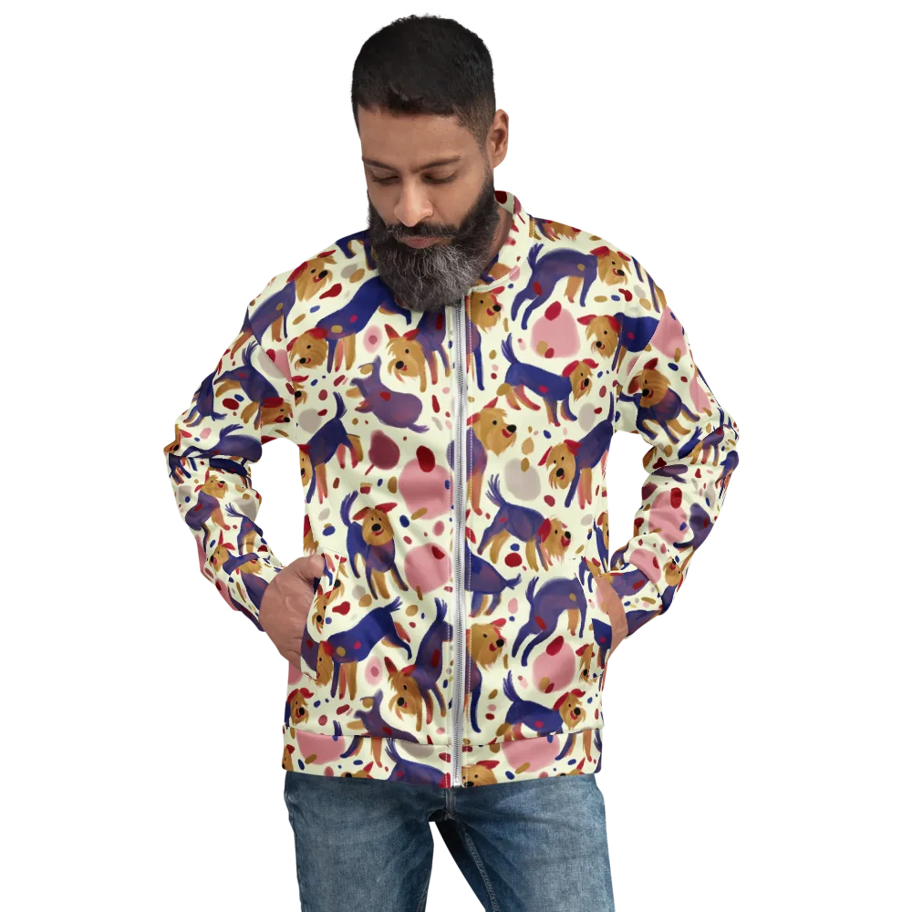 Terrier Confetti on Bomber Jacket — Front