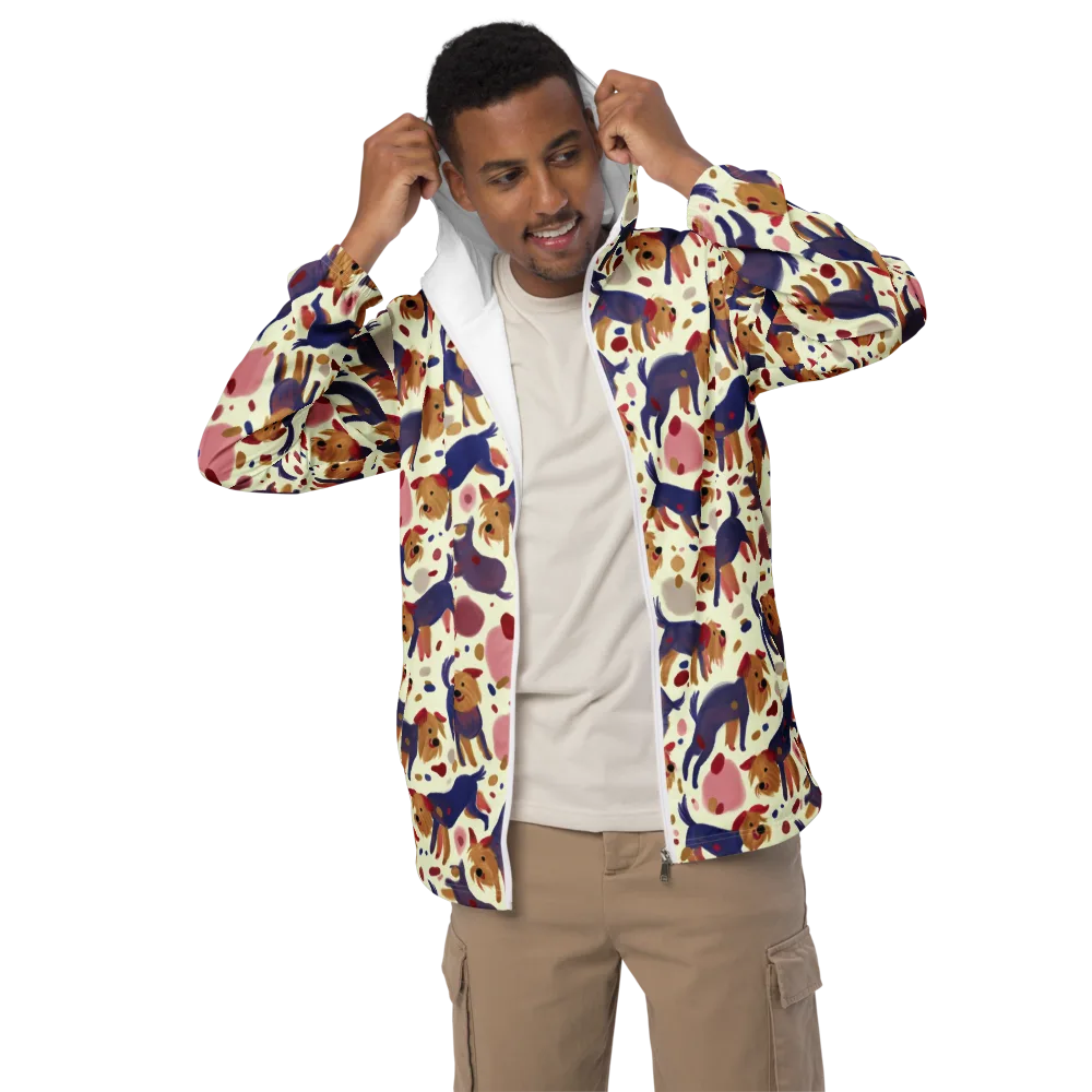 Terrier Confetti on Men's Windbreaker — Front