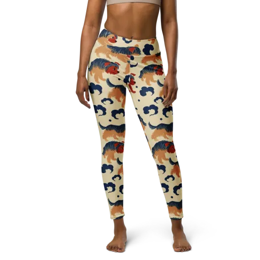 Terrier Cloud Parade on a Yoga Leggings