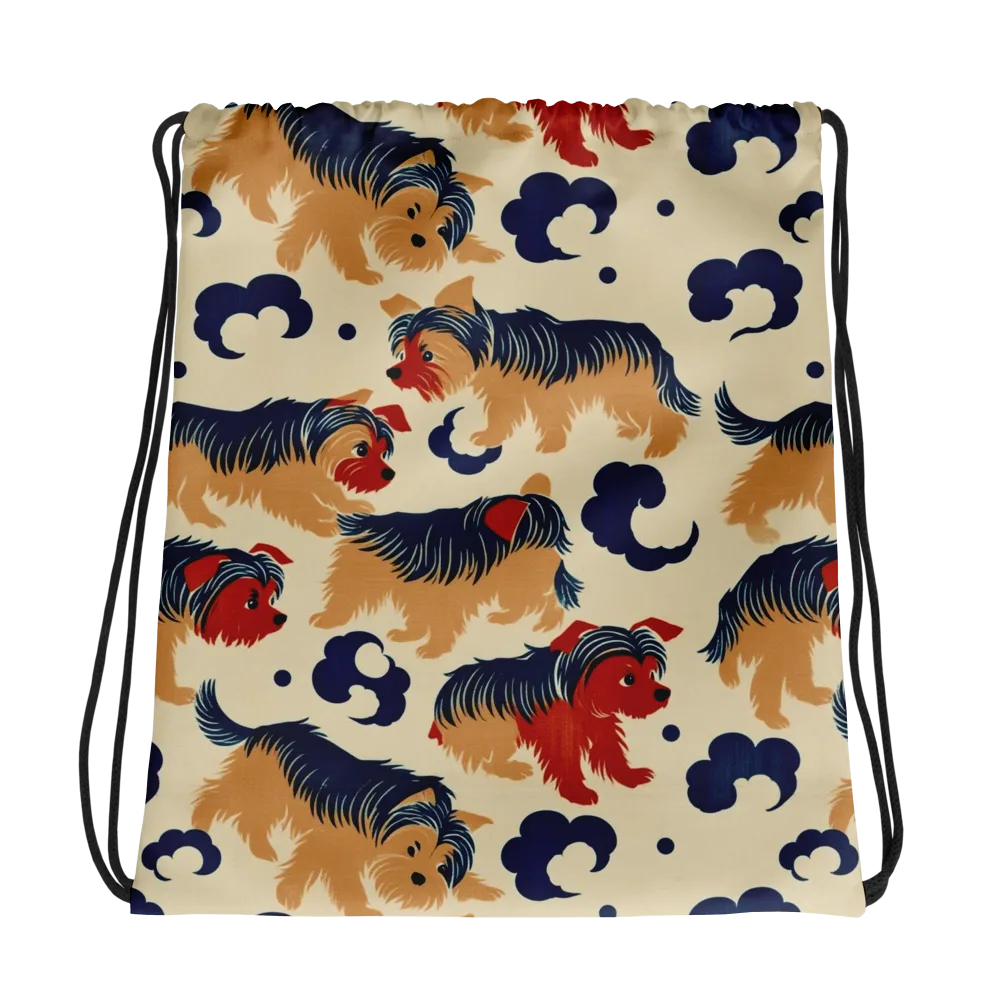 Terrier Cloud Parade on Drawstring Bag — Photo