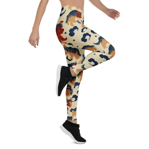 Terrier Cloud Parade on a Leggings