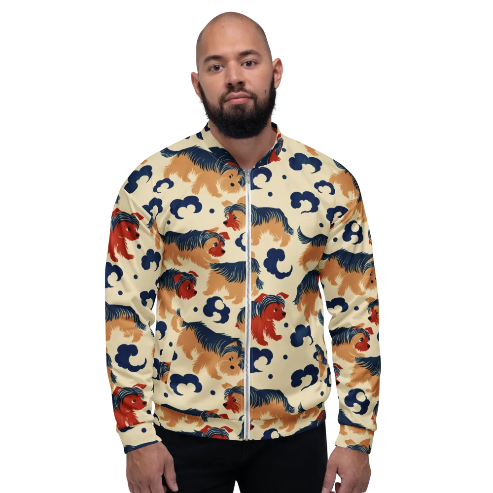 Terrier Cloud Parade on Bomber Jacket — Front