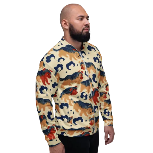 Terrier Cloud Parade on a Bomber Jacket