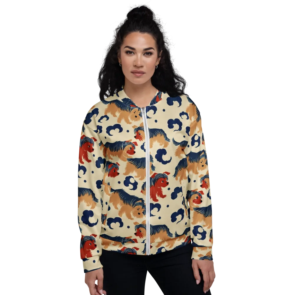 Terrier Cloud Parade on Bomber Jacket — Front