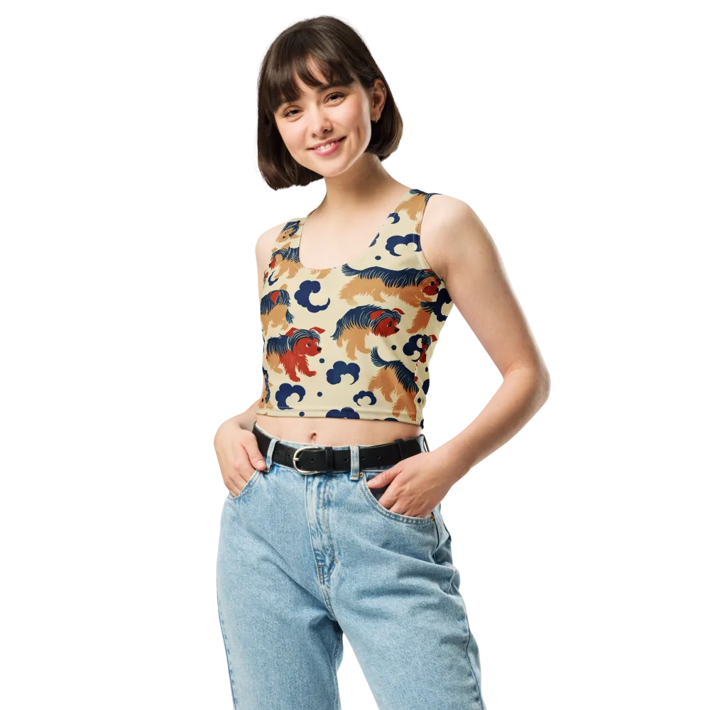 Terrier Cloud Parade on Crop Top — Front