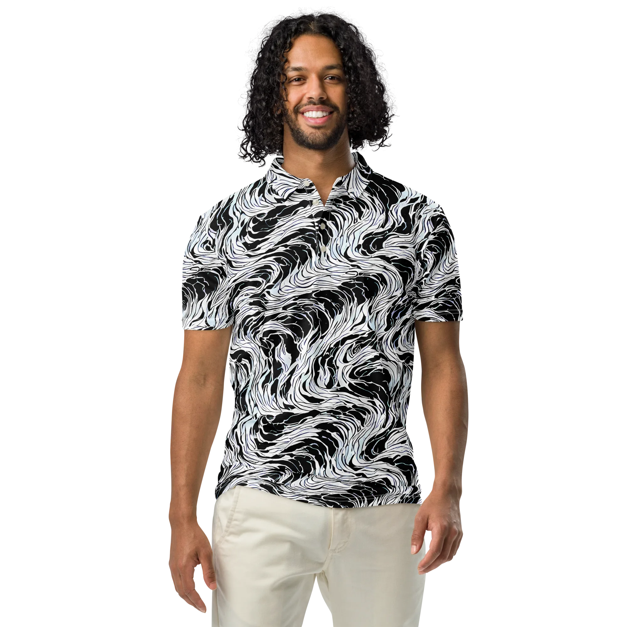 Eclipse Flow on Men's Slim Fit Polo Shirt — Front