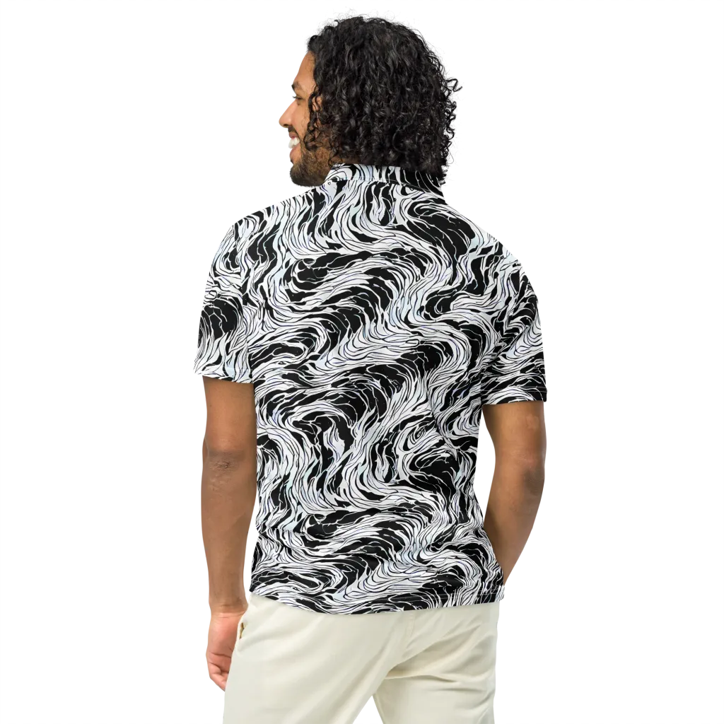 Eclipse Flow on Men's Slim Fit Polo Shirt — Back