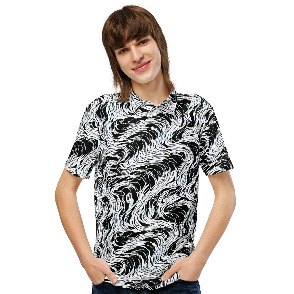 Eclipse Flow on Men's Slim Fit Polo Shirt — Front
