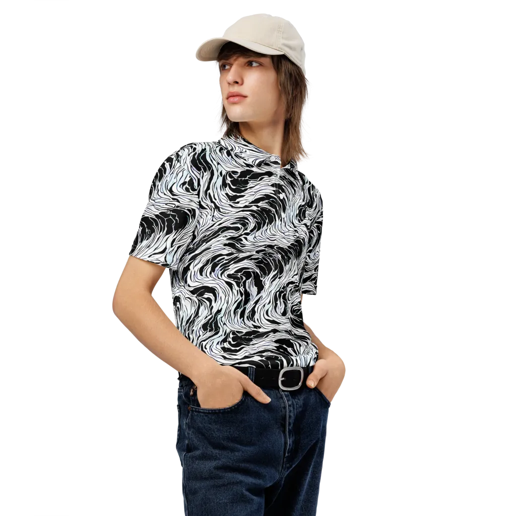 Eclipse Flow on Men's Slim Fit Polo Shirt — Right Front