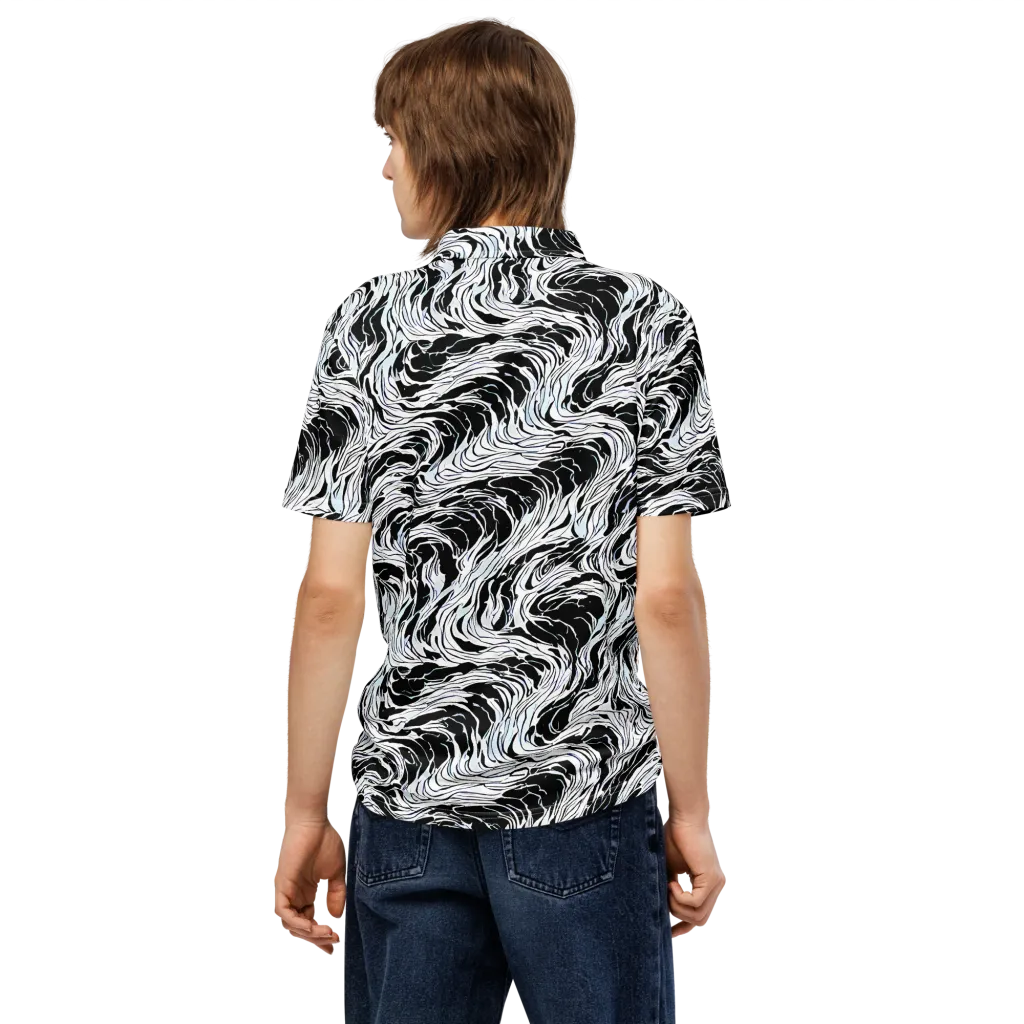 Eclipse Flow on Men's Slim Fit Polo Shirt — Back