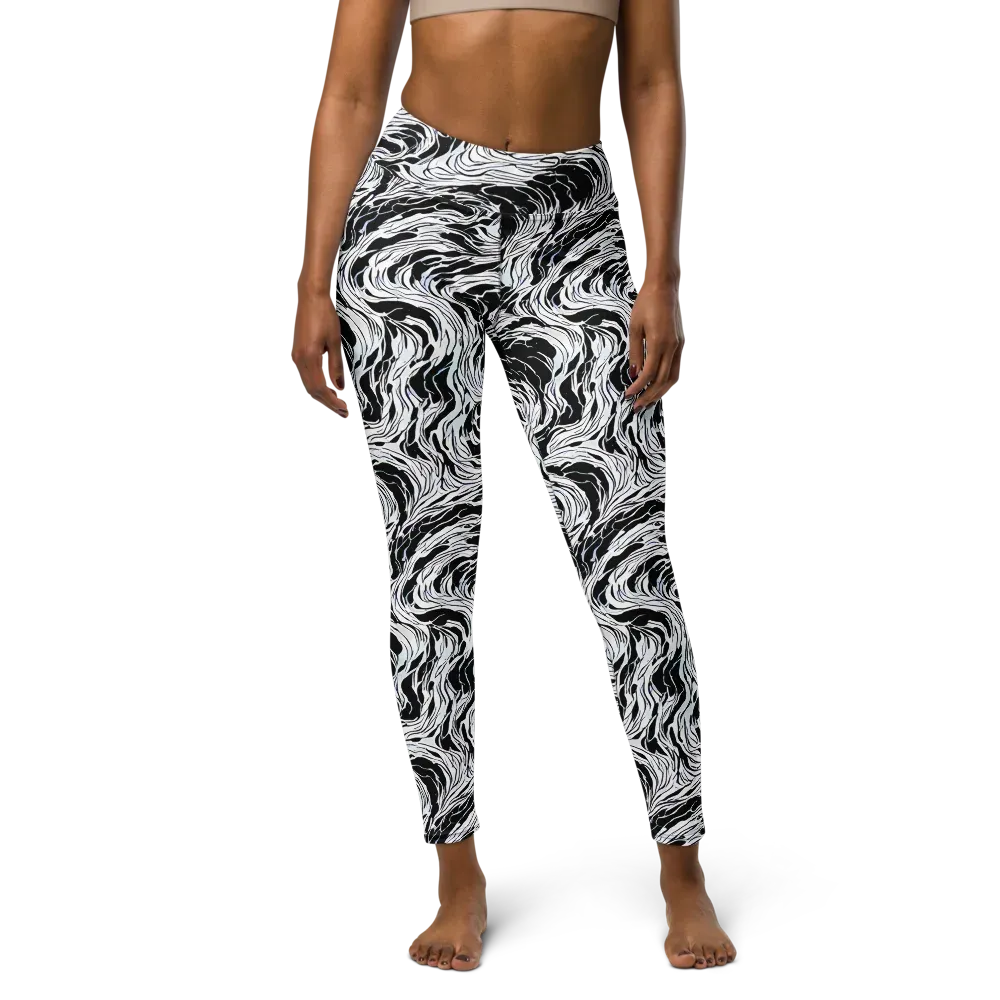 Eclipse Flow on Yoga Leggings — Front