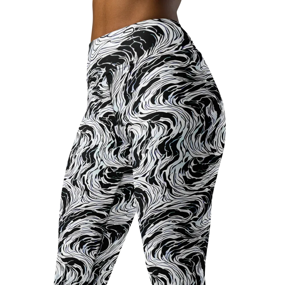 Eclipse Flow on Yoga Leggings — Left Front