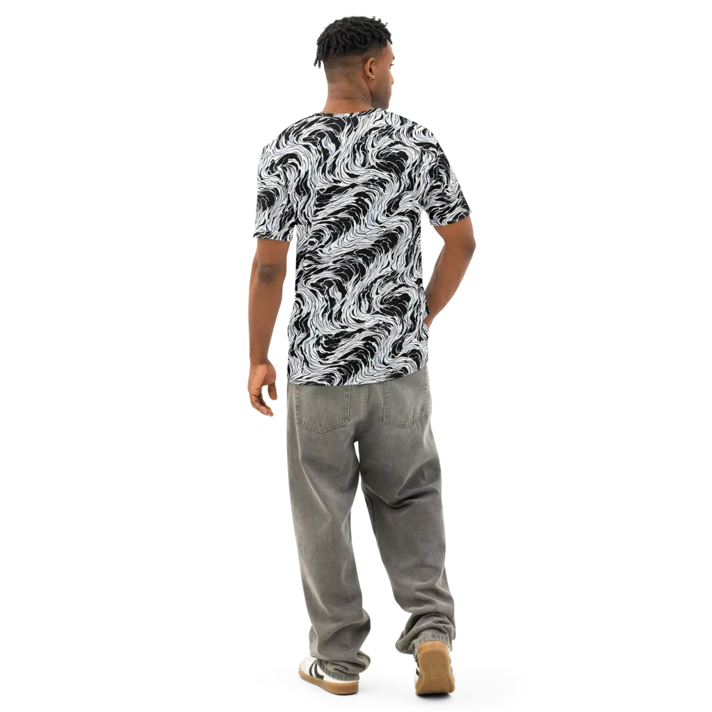 Eclipse Flow on Men's Cotton Crew Neck T-Shirt — Back