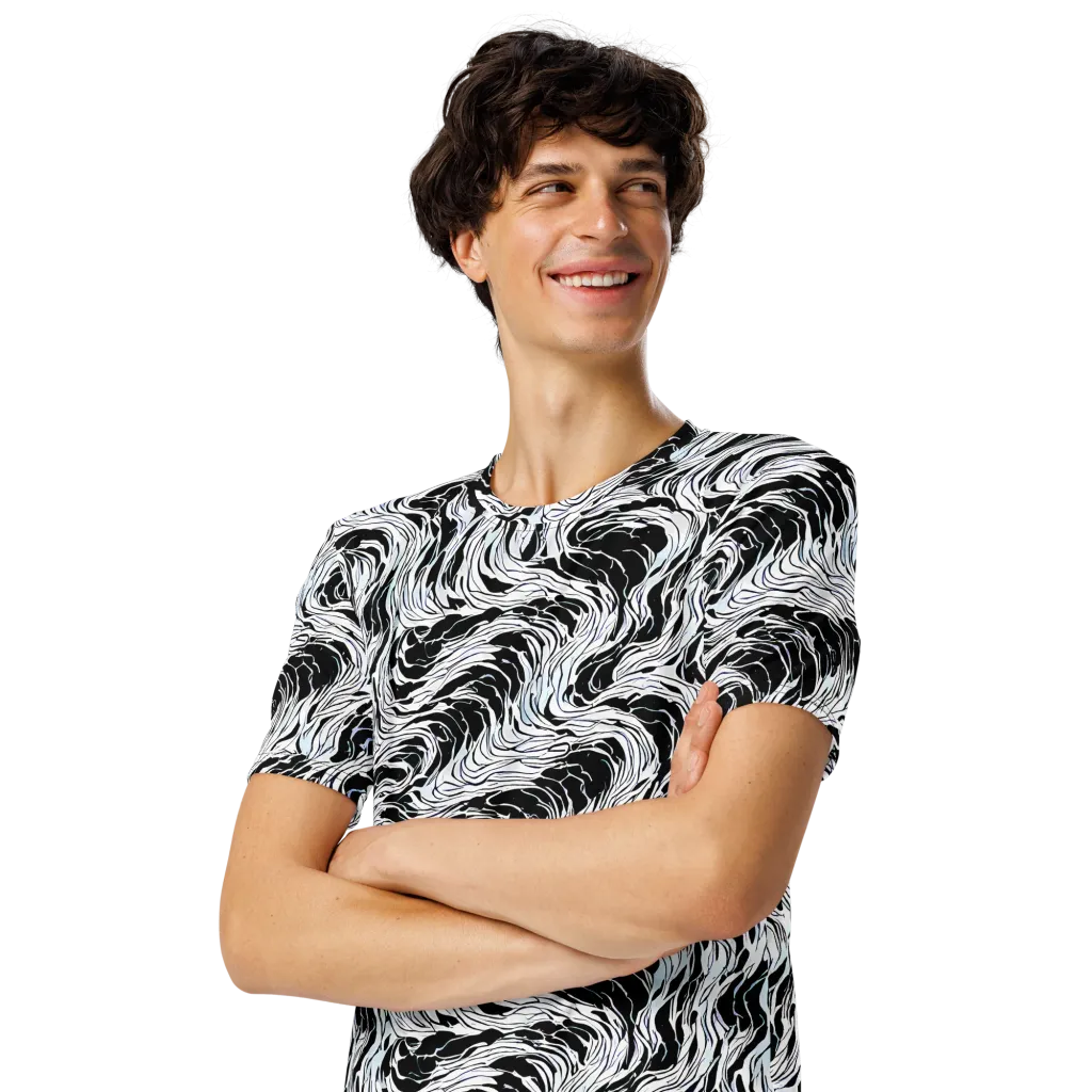 Eclipse Flow on Men's Crew Neck T-Shirt — Left Front