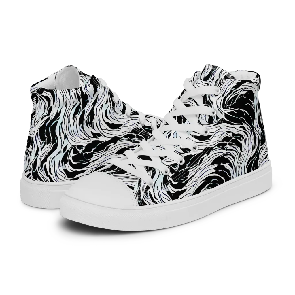 Eclipse Flow on Men's High Top Canvas Shoes — Left