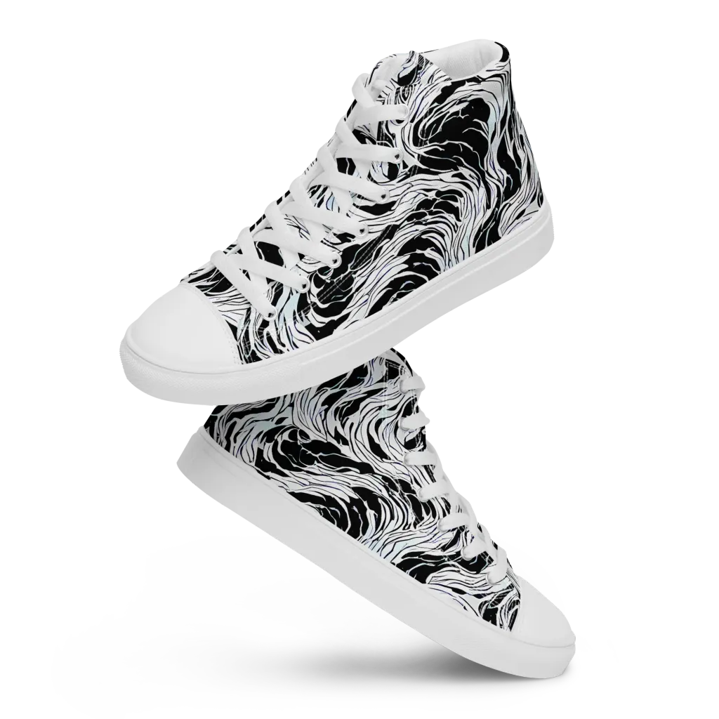 Eclipse Flow on Men's High Top Canvas Shoes — Front