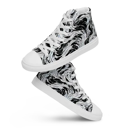 Eclipse Flow on a Men's High Top Canvas Shoes