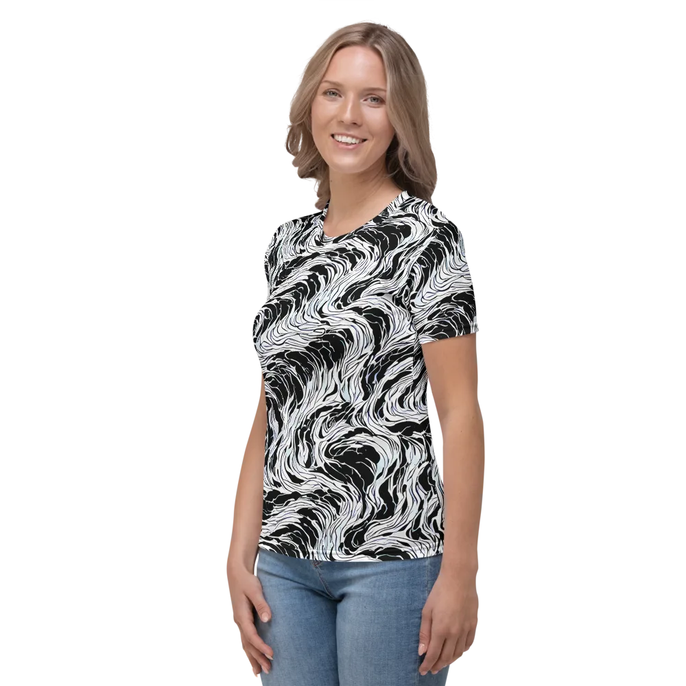 Eclipse Flow on Women's Crew Neck T-Shirt — Left