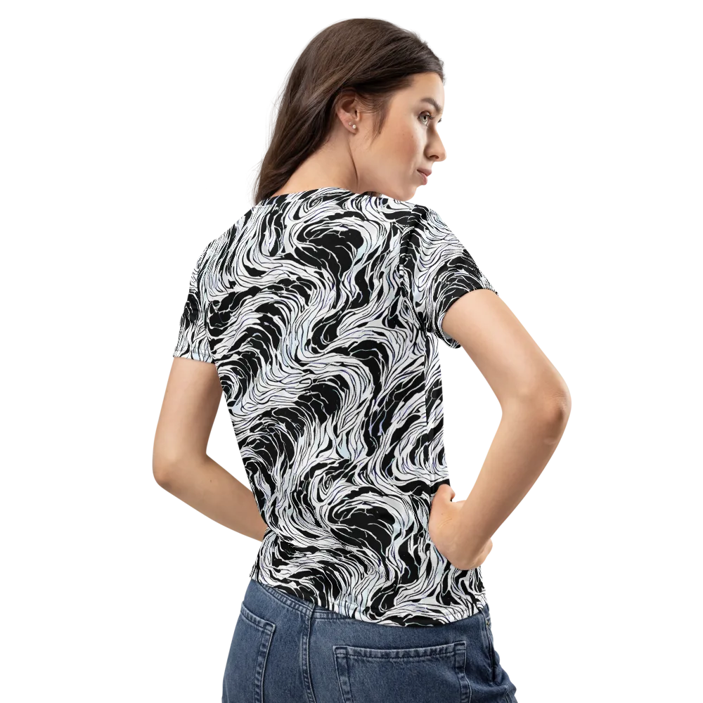Eclipse Flow on Women's Crew Neck T-Shirt — Back