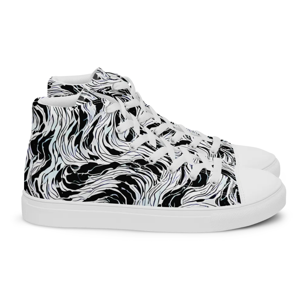 Eclipse Flow on Women's High Top Canvas Shoes — Right