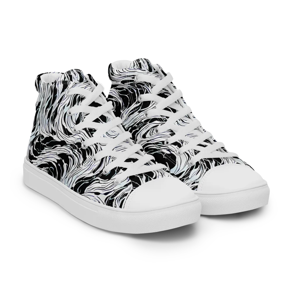 Eclipse Flow on Women's High Top Canvas Shoes — Right Front