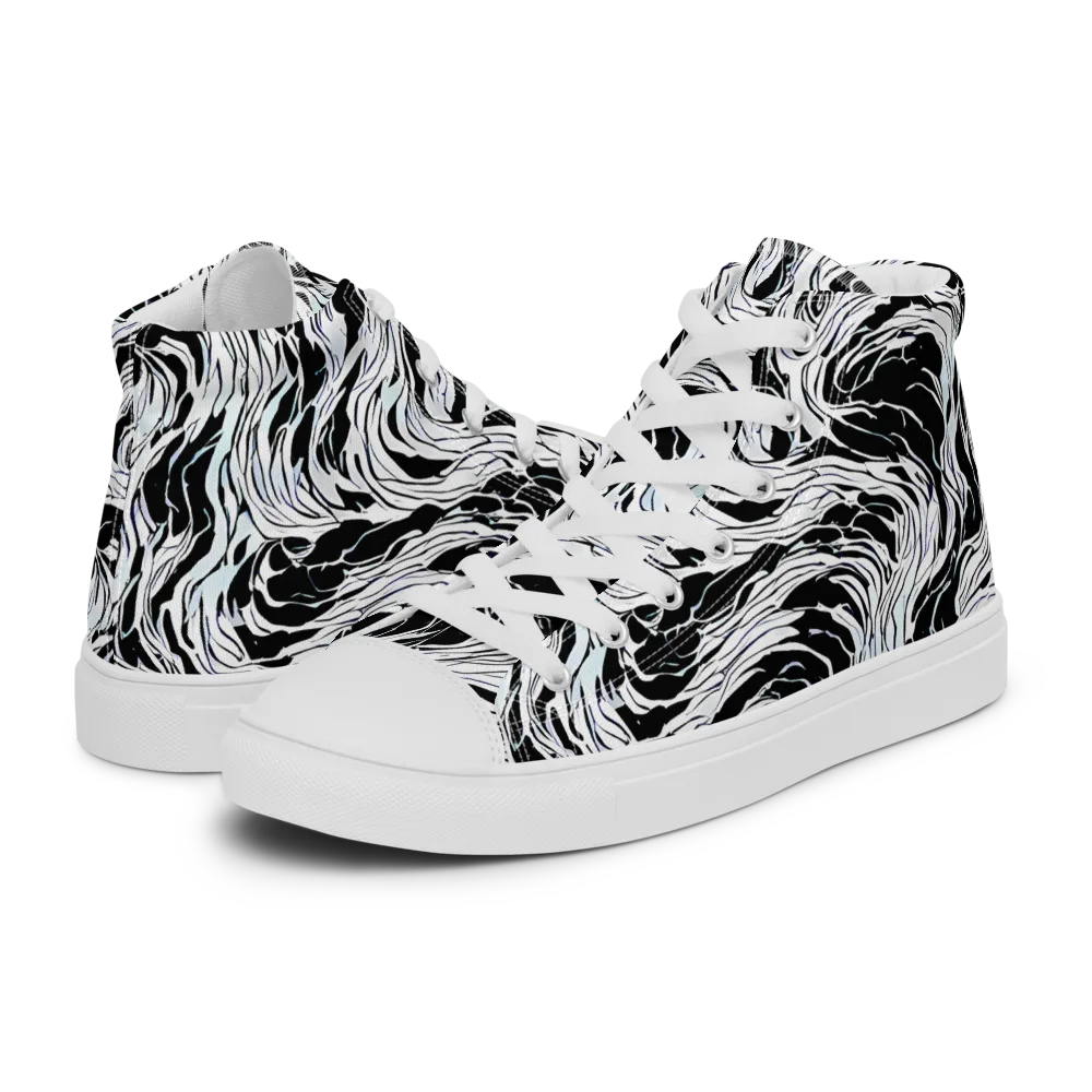 Eclipse Flow on Women's High Top Canvas Shoes — Left