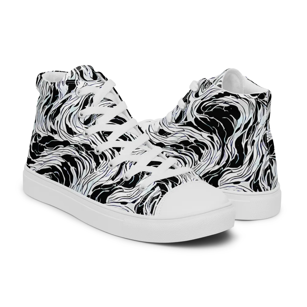 Eclipse Flow on Women's High Top Canvas Shoes — Right