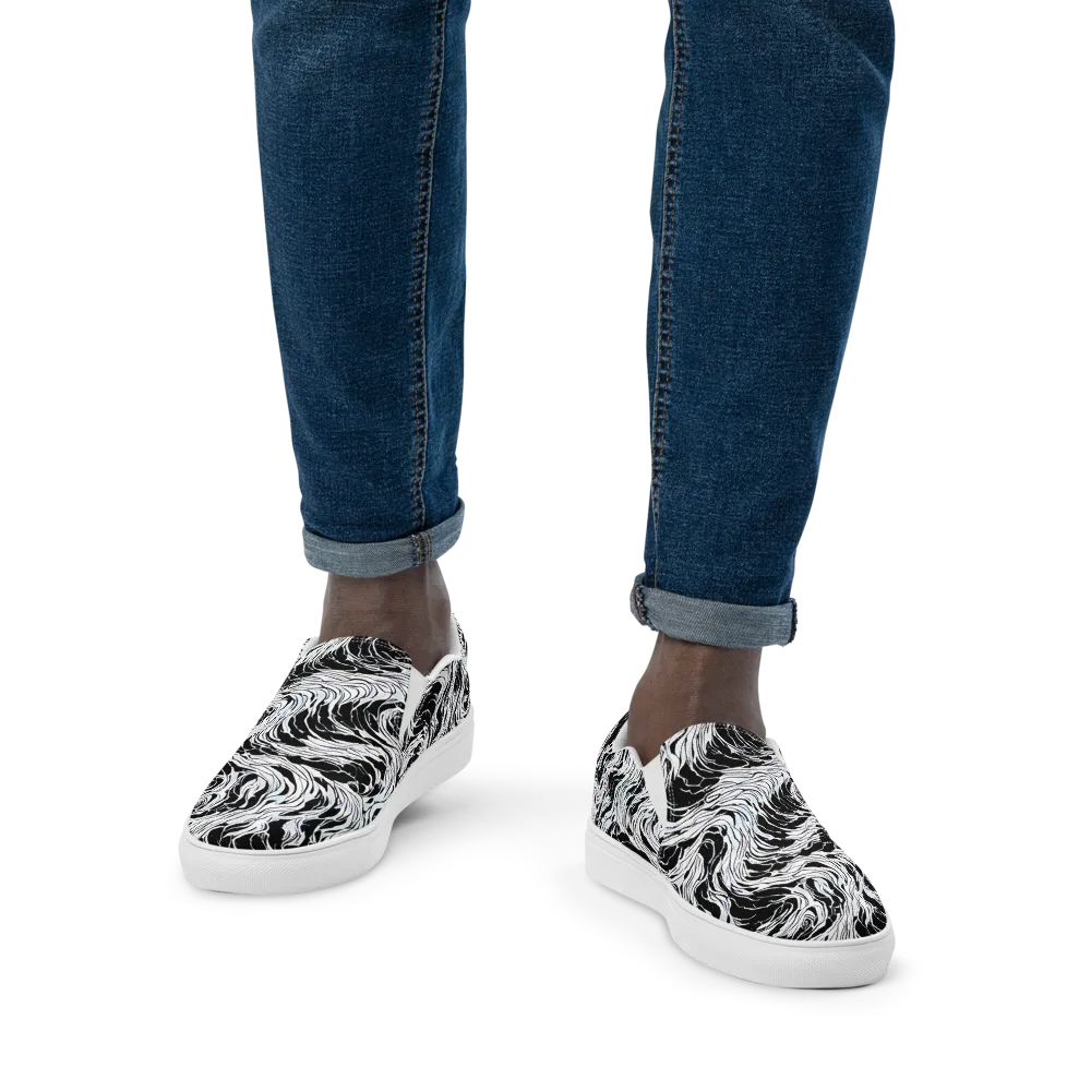 Eclipse Flow on Men's Slip-On Canvas Shoes — Front