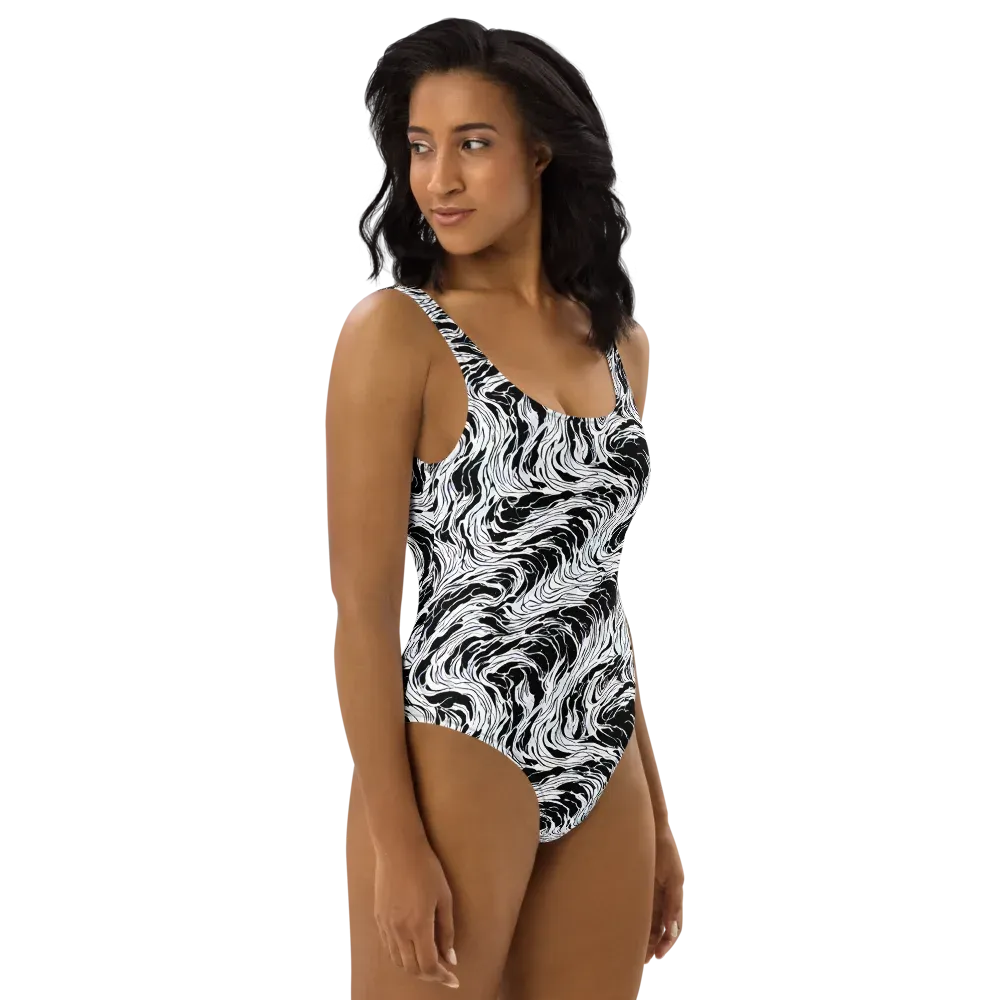 Eclipse Flow on One-Piece Swimsuit — Right