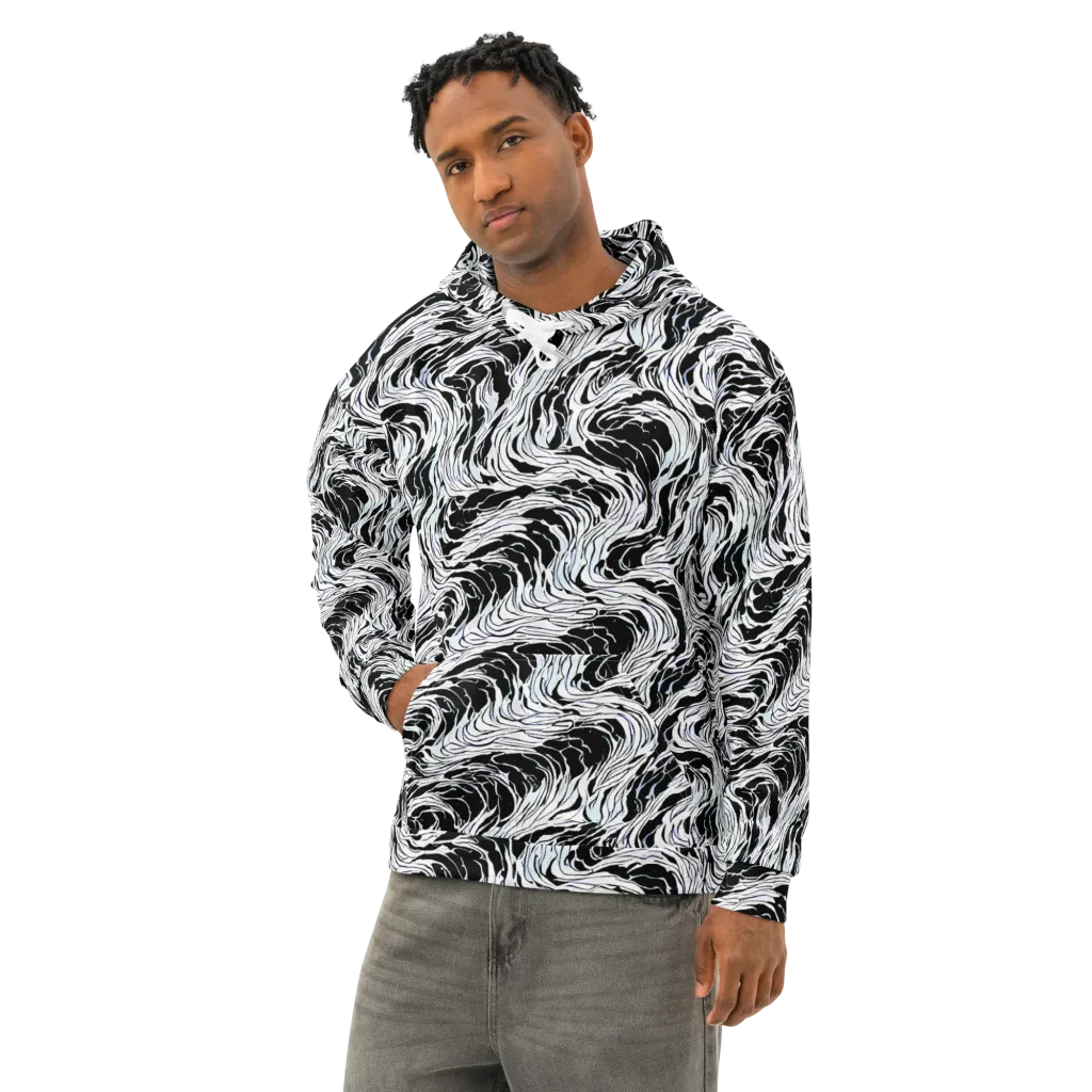 Eclipse Flow on Cotton Hoodie — Left Front