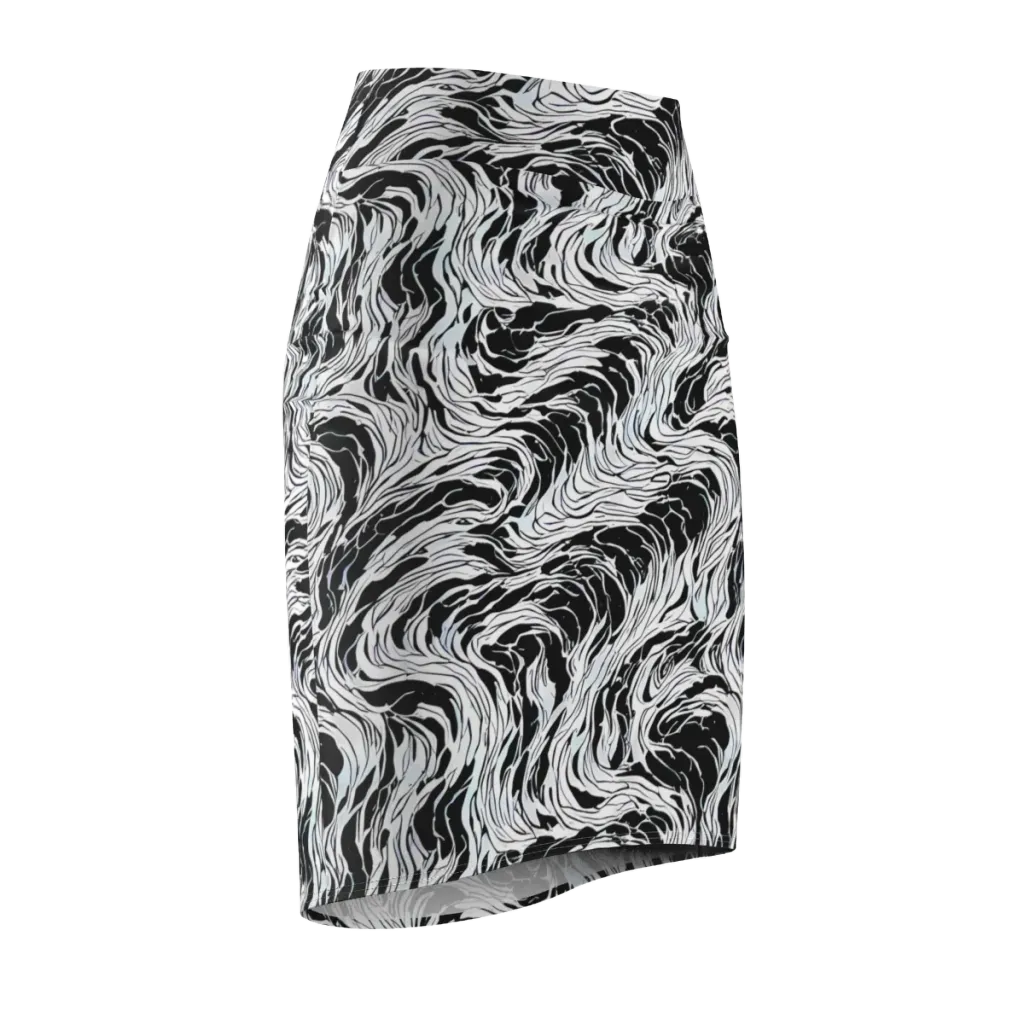 Eclipse Flow on Pencil Skirt — Front Side