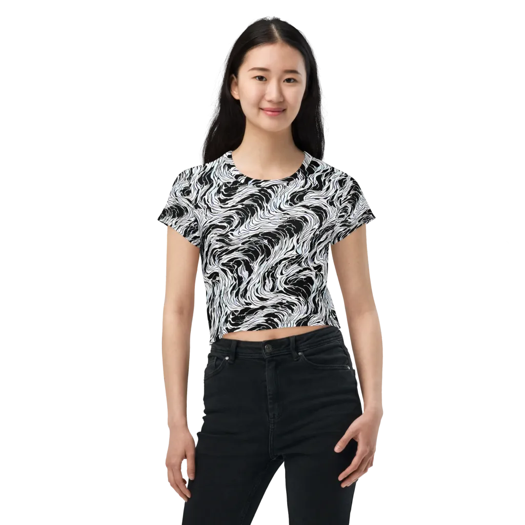 Eclipse Flow on Crop Tee — Front