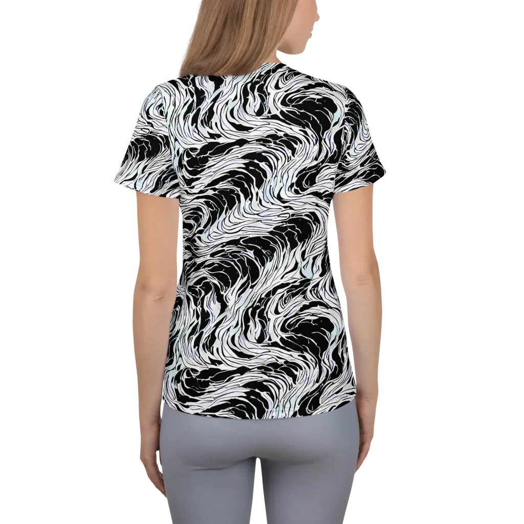 Eclipse Flow on Women's Athletic T-Shirt — Back