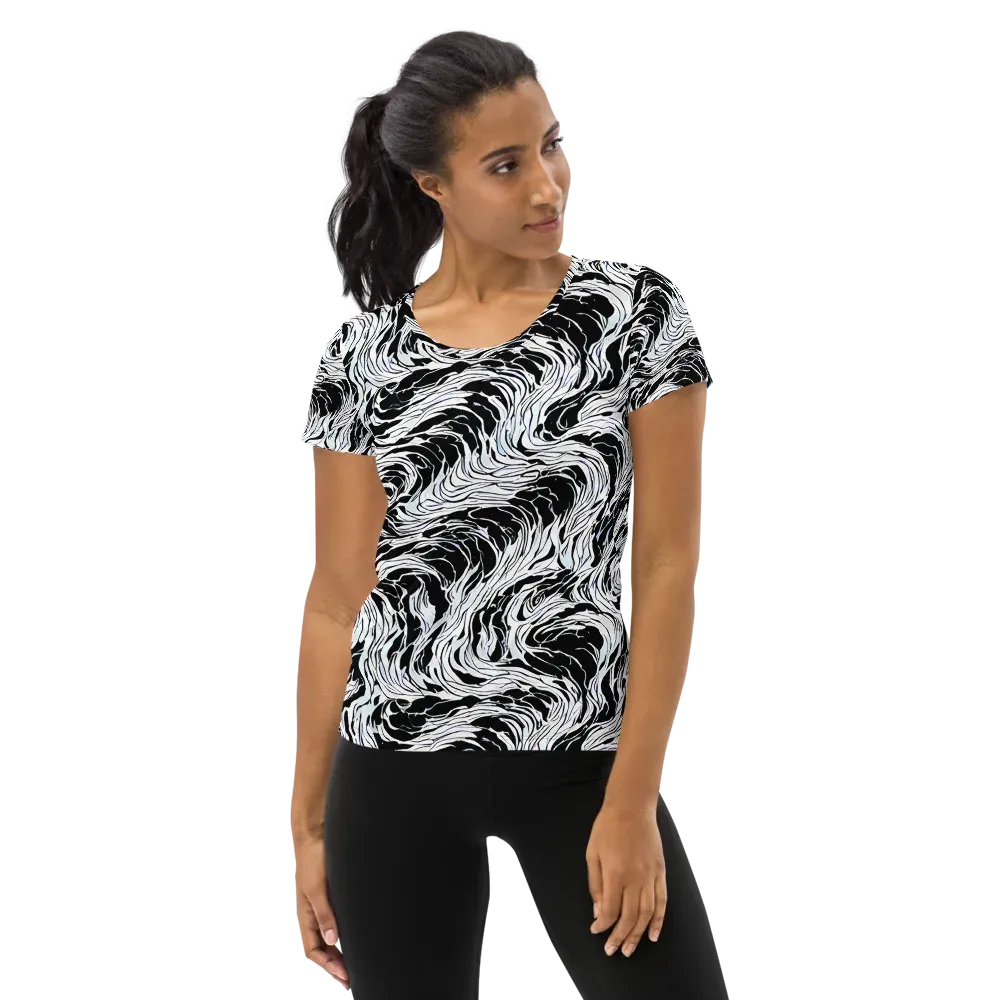 Eclipse Flow on Women's Athletic T-Shirt — Front