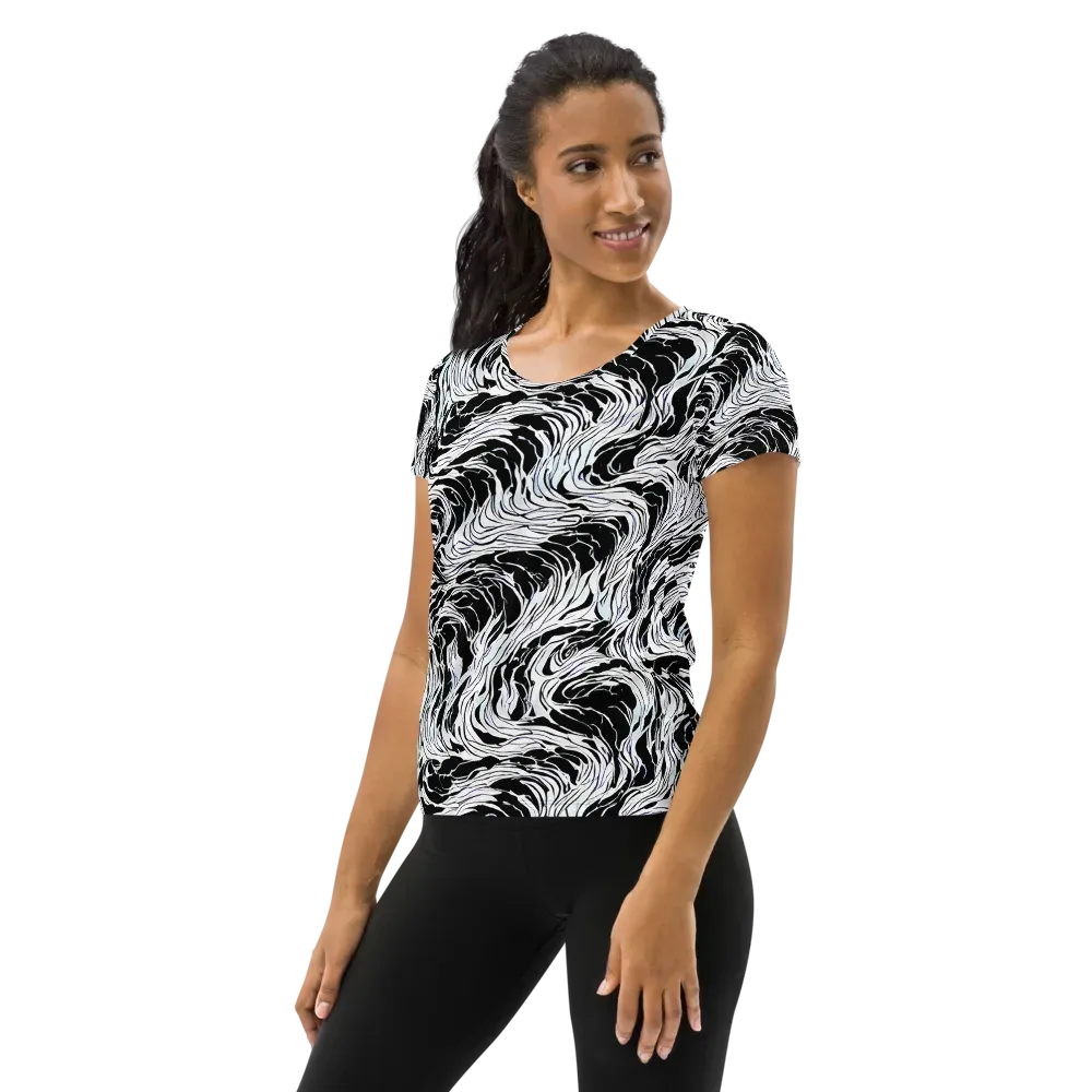 Eclipse Flow on Women's Athletic T-Shirt — Left