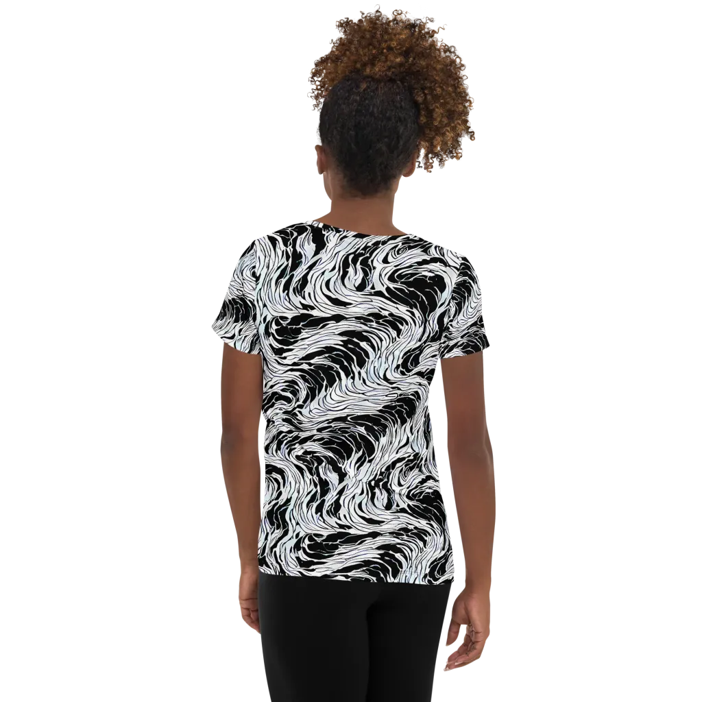 Eclipse Flow on Women's Athletic T-Shirt — Back