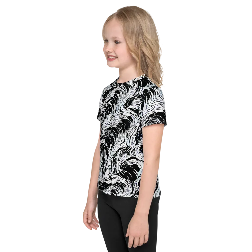 Eclipse Flow on Kids Crew Neck T-Shirt — Left