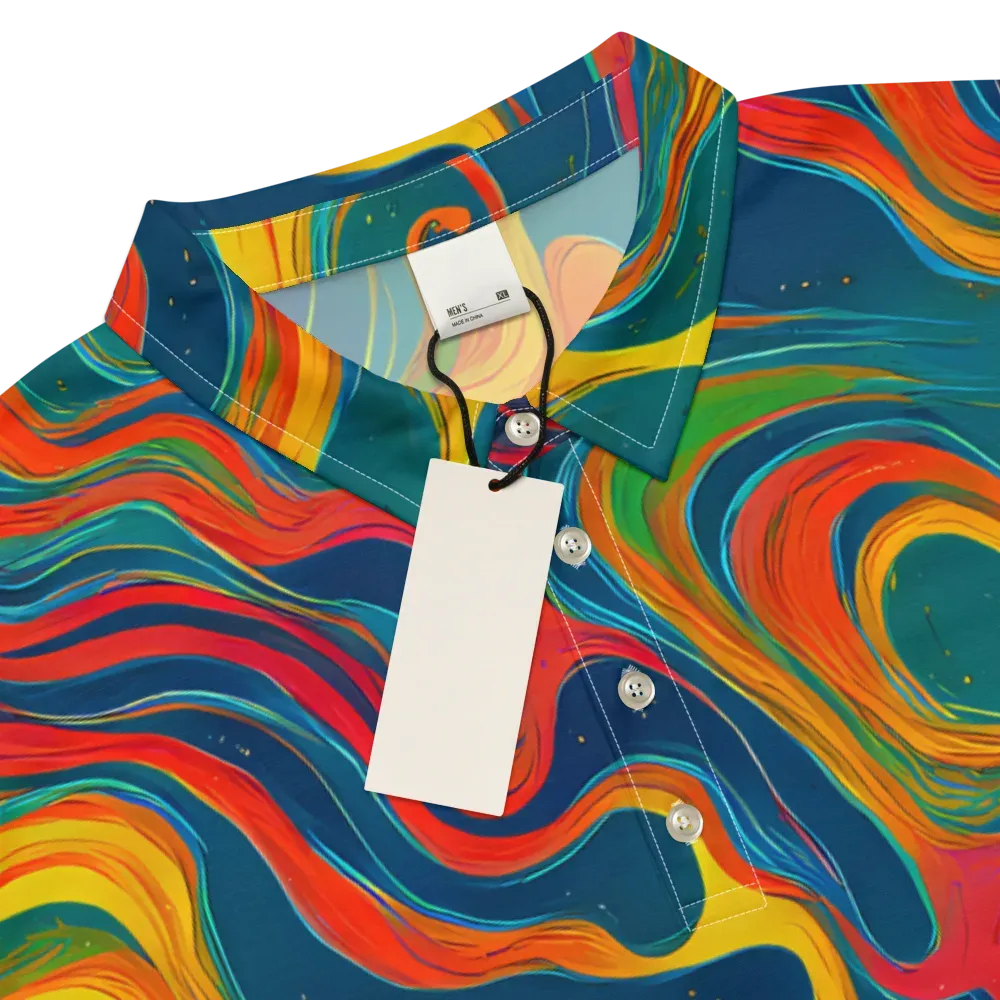 Molten Ribbons on Men's Slim Fit Polo Shirt — Product details