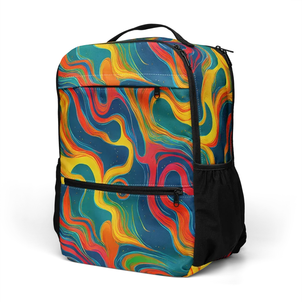 Molten Ribbons on Utility Backpack — Left Front