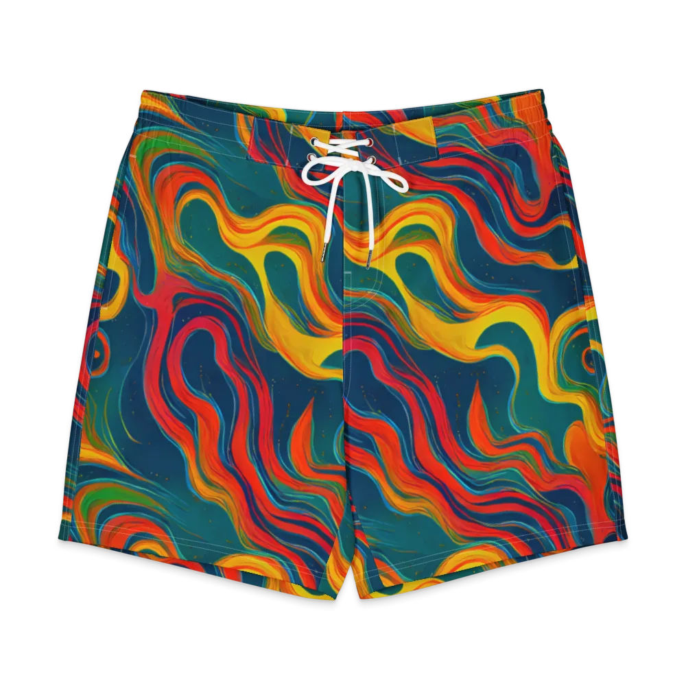 Molten Ribbons on Men's Board Shorts — Front