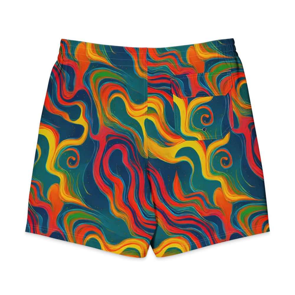 Molten Ribbons on Men's Board Shorts — Back