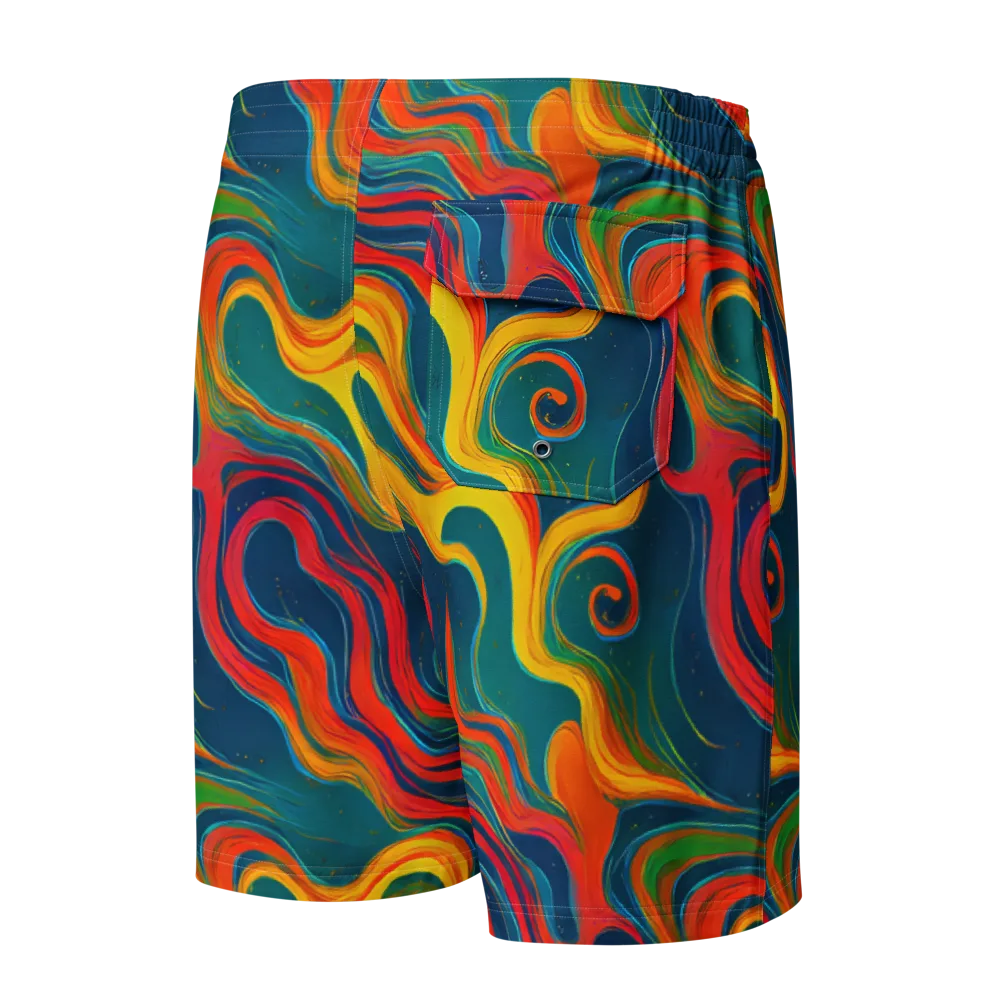 Molten Ribbons on Men's Board Shorts — Back