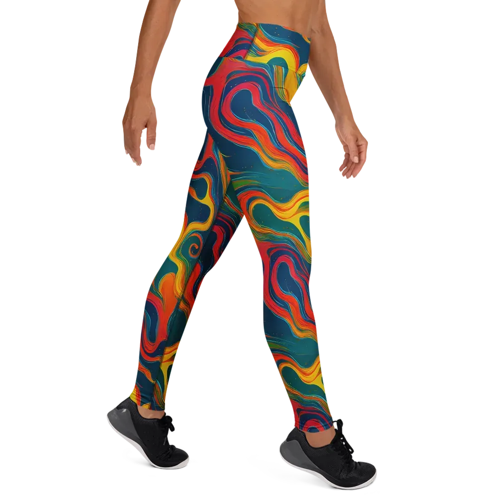 Molten Ribbons on Yoga Leggings — Right