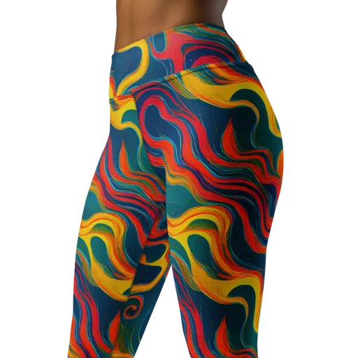 Molten Ribbons on a Yoga Leggings