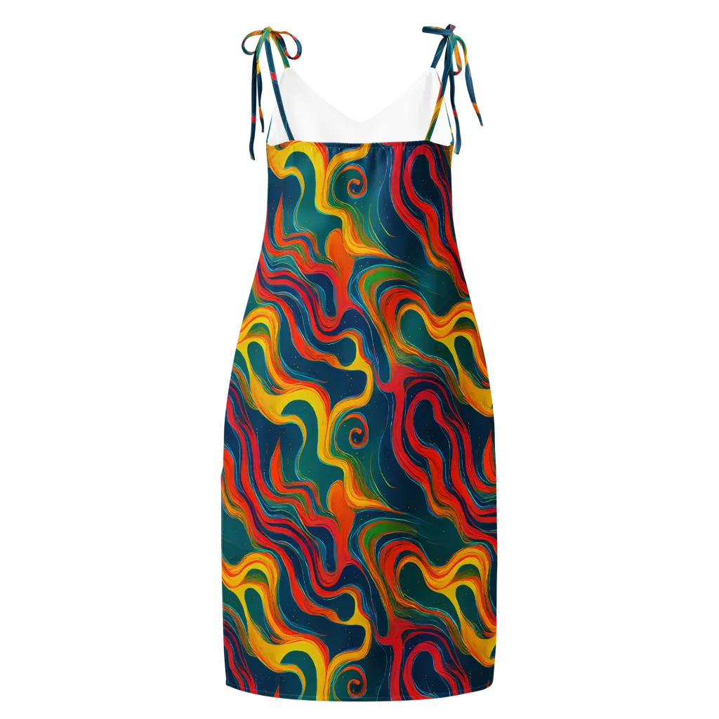 Molten Ribbons on Slip Dress — Back