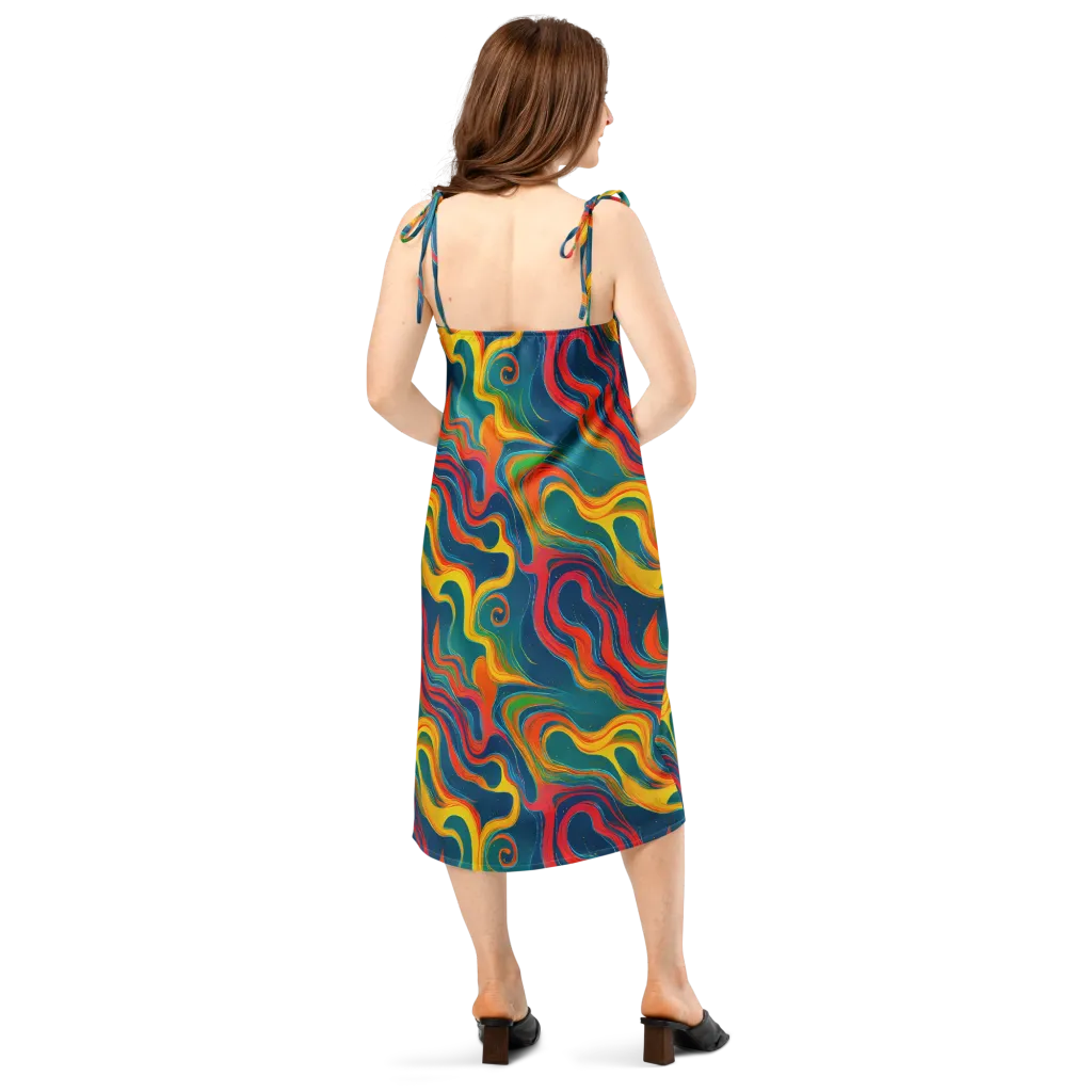 Molten Ribbons on Slip Dress — Back