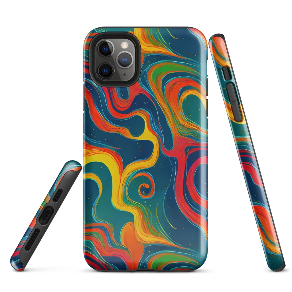 Molten Ribbons on Tough Case for iPhone® — Front