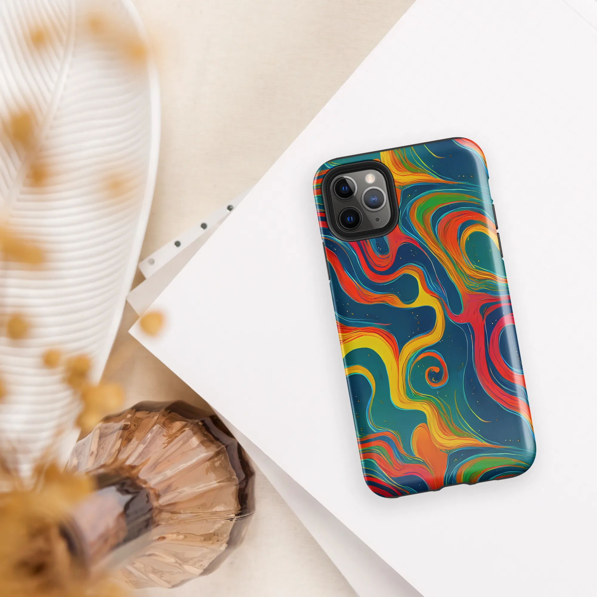 Molten Ribbons on Tough Case for iPhone® — Front