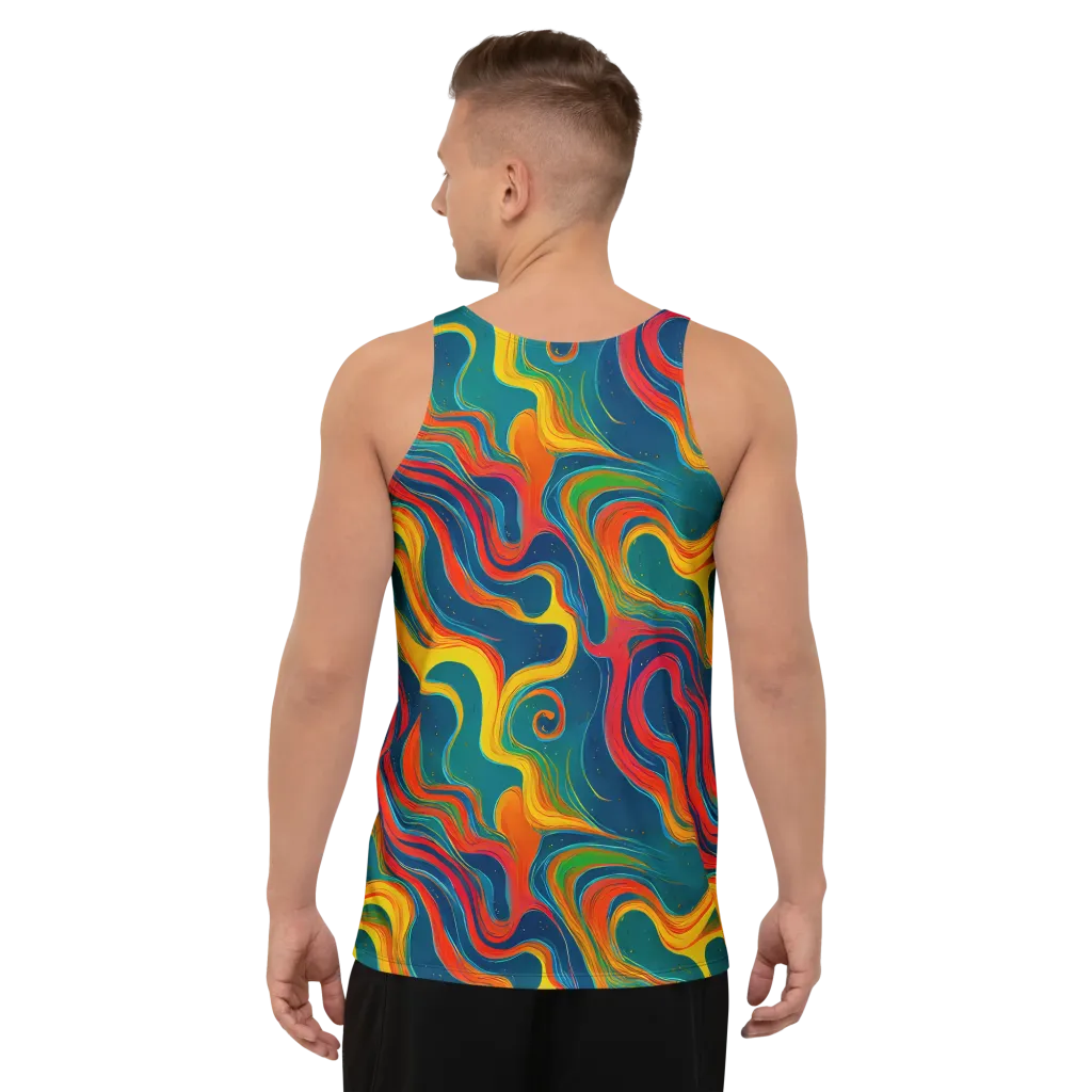Molten Ribbons on Men's Tank Top — Back